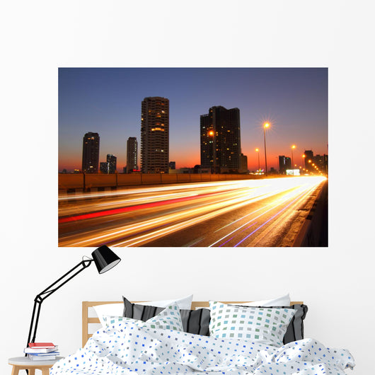 Moving Blur Light Traffic Wall Decal