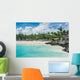 Relaxing on remote Tropical Paradise beach in Dominican Republic Wall Mural