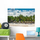 Relaxing on remote Tropical Paradise beach in Dominican Republic Wall Mural