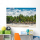 Relaxing on remote Tropical Paradise beach in Dominican Republic Wall Mural