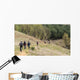 Group Mountain Bikers Forest Wall Decal