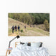 Group Mountain Bikers Forest Wall Decal