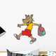 Wolf and Bag Wall Decal