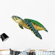 Hawksbill Sea Turtle White Wall Decal