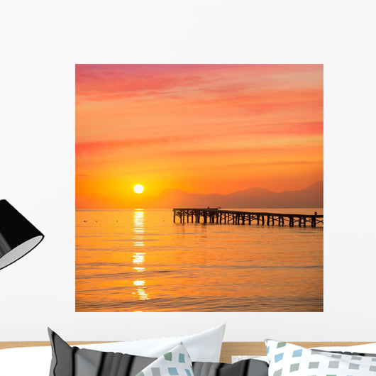 Majorca Muro beach sunrise Alcudia Bay Mallorca Wall Mural