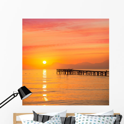 Majorca Muro beach sunrise Alcudia Bay Mallorca Wall Mural