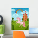 Unicorn with Castle and Wall Decal