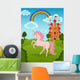 Unicorn with Castle and Wall Decal