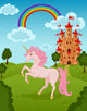 Unicorn with Castle and Wall Decal