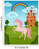 Unicorn with Castle and Wall Decal