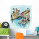 2 Gondolas Ponte Del Wall Decal