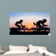 Triathlon Beach Evening Time Wall Decal