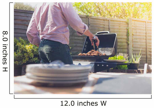 Plates Table outside with Wall Decal