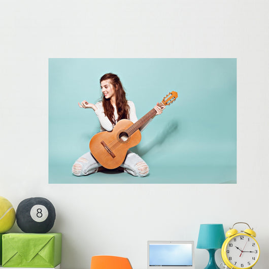 Smiling Beautiful Young Girl Wall Decal