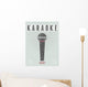 Vector typographic retro grunge karaoke party poster. Wall Mural