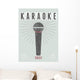 Vector typographic retro grunge karaoke party poster. Wall Mural