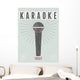 Vector typographic retro grunge karaoke party poster. Wall Mural