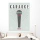 Vector typographic retro grunge karaoke party poster. Wall Mural
