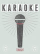 Vector typographic retro grunge karaoke party poster. Wall Mural