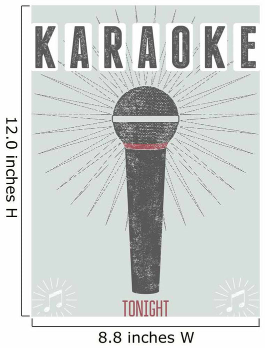 Vector typographic retro grunge karaoke party poster. Wall Mural