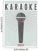 Vector typographic retro grunge karaoke party poster. Wall Mural