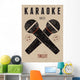 Vector typographic retro grunge karaoke party poster. Wall Mural