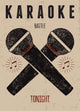 Vector typographic retro grunge karaoke party poster. Wall Mural