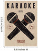 Vector typographic retro grunge karaoke party poster. Wall Mural