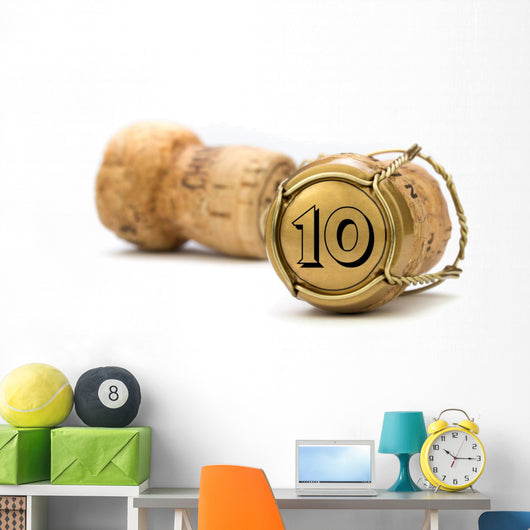 Champagnerkorken Jubilaum 10 Jahre Wall Decal