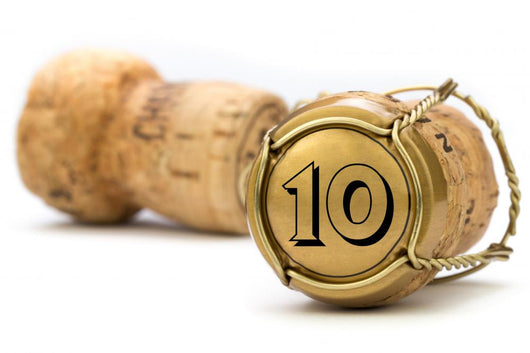 Champagnerkorken Jubilaum 10 Jahre Wall Decal
