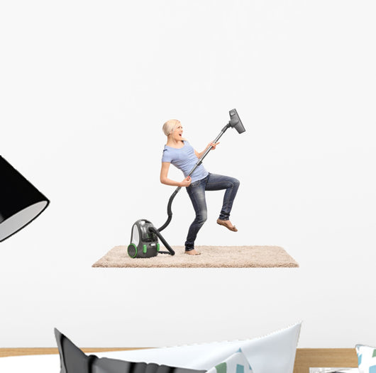 Bad-ass Cleaning Lady Wall Decal