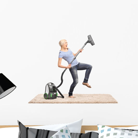 Bad-ass Cleaning Lady Wall Decal