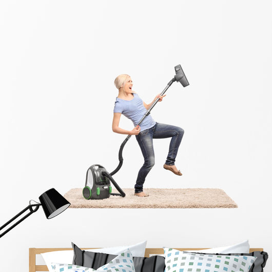 Bad-ass Cleaning Lady Wall Decal