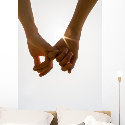Romantic Couple with Clasped Wall Decal