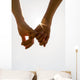Romantic Couple with Clasped Wall Decal