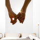 Romantic Couple with Clasped Wall Decal
