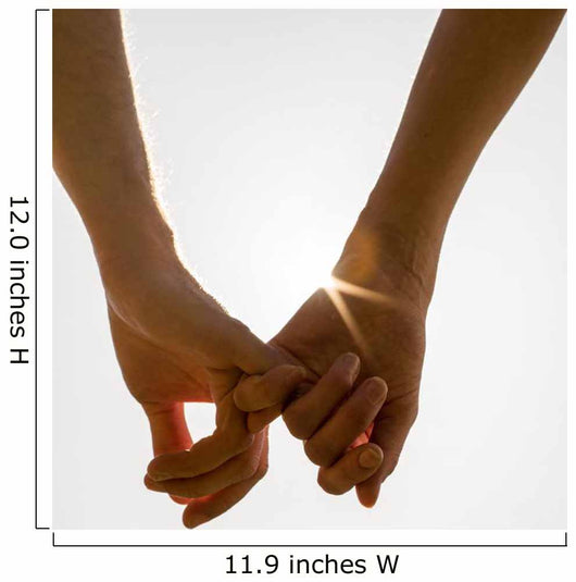 Romantic Couple with Clasped Wall Decal