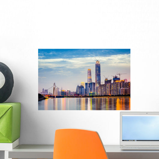Guangzhou China Skyline Wall Decal