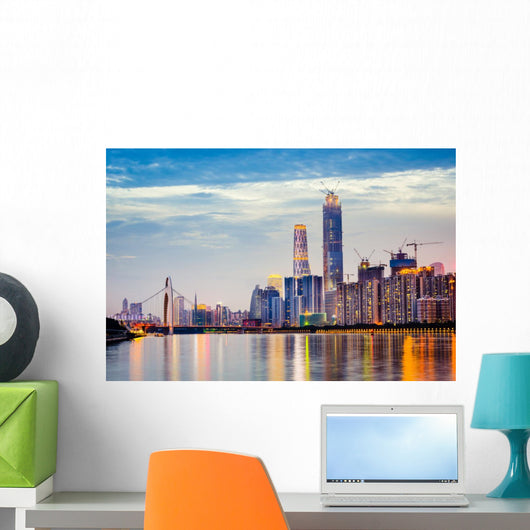 Guangzhou China Skyline Wall Decal