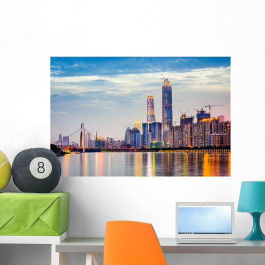 Guangzhou China Skyline Wall Decal