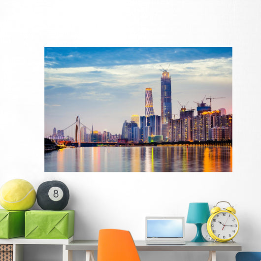 Guangzhou China Skyline Wall Decal