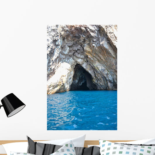 Panorama of the Aeolian islands seen from the sea Wall Mural