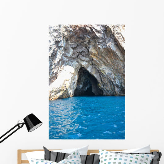 Panorama of the Aeolian islands seen from the sea Wall Mural
