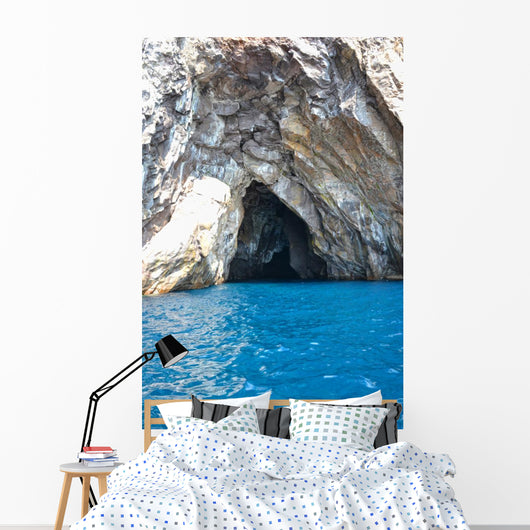 Panorama of the Aeolian islands seen from the sea Wall Mural