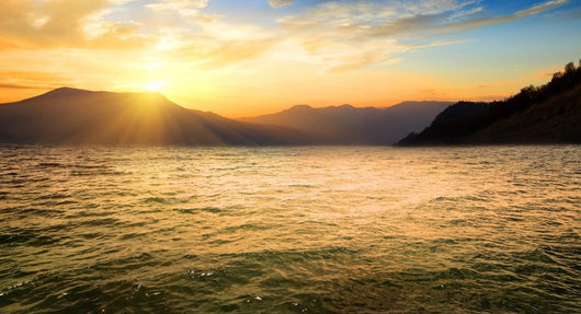 Sea and High Mountains Wall Decal