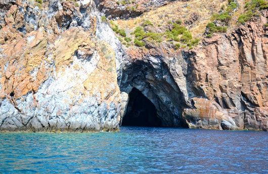 Panorama of the Aeolian islands seen from the sea Wall Mural