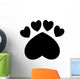 Paw and Heart Shape Wall Decal