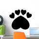Paw and Heart Shape Wall Decal