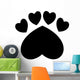 Paw and Heart Shape Wall Decal