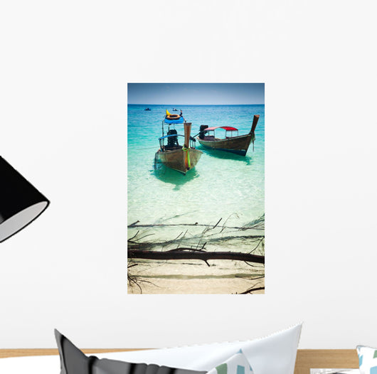 Longtail Boats Beautiful Beach Wall Decal